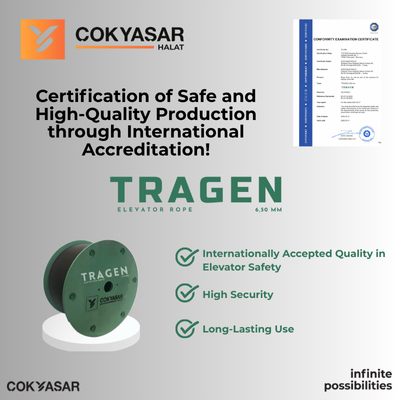 We Have Achieved International Certification in Elevator Ropes!